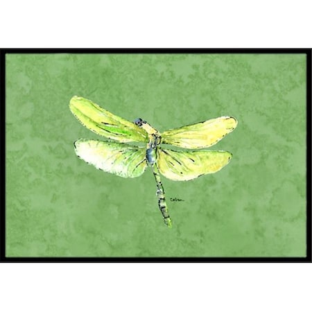 Carolines Treasures Carolines Treasures 8864JMAT 24 x 36 in. Dragonfly On Avacado Indoor Or Outdoor Doormat 8864JMAT